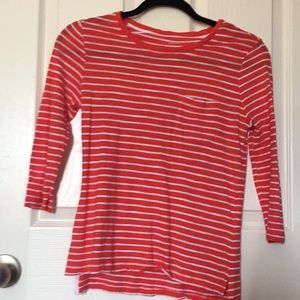 Striped 3/4 top with pocket